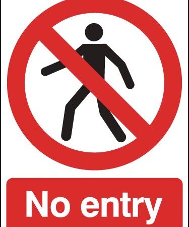 ML01733P - 400x300mm No Entry - Polycarbonate