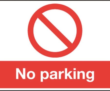 ML01936D - 450x600mm No parking stanchion sign