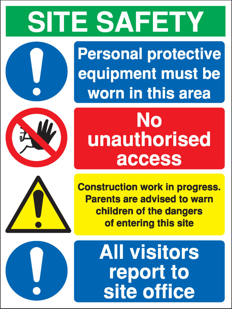 MM099ASRP - 800x600mm PPE must be worn in this area Site Safety Board - Rigid