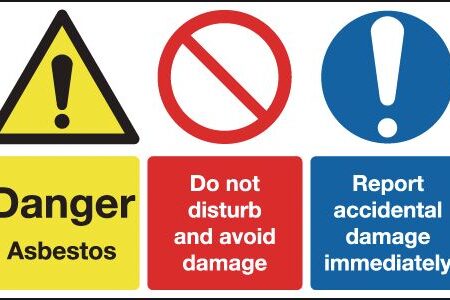 MS01729R - 300x500mm Danger Asbestos Do Not Disturb and Avoid Damage Report Accidental Damage - Rigid