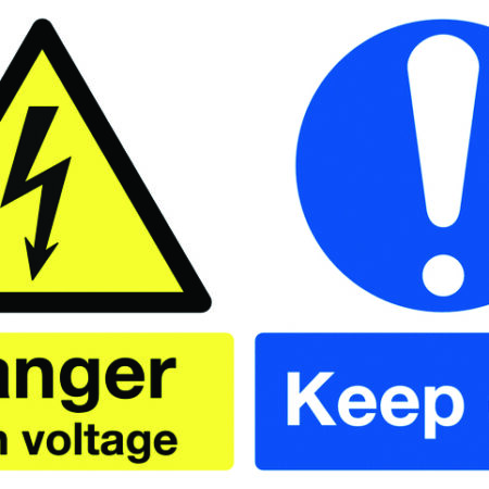 MS03010R - 150x300mm Danger High Voltage - Rigid