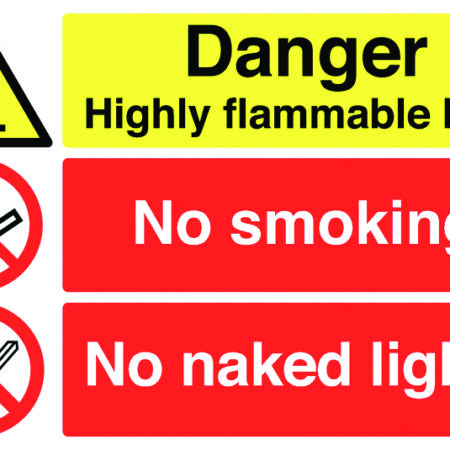 MS03234A - 400x600mm Danger Highly Flammable LPG No Smoking No Naked Lights - Aluminium