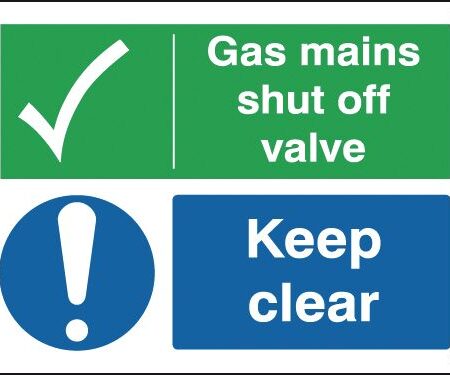 MS04509A - 150x200mm Gas Mains Shut Off Valve Keep Clear - Aluminium