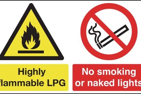 MS04929R - 300x500mm Highly Flammable LPG No Smoking or Naked Lights - Rigid