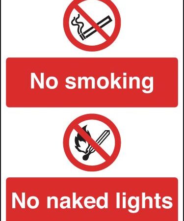MS05550R - 297x210mm No Smoking No Naked Light - Rigid