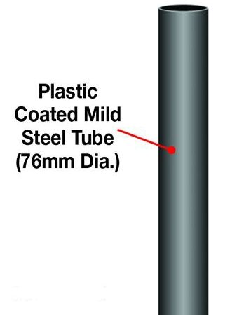 PED80 - 1.75m Post - Grey