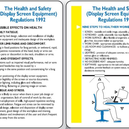 PG98 - 120x80mm The Health & Safety Display Screen Equipment Regulations 1992 Pocket Guide