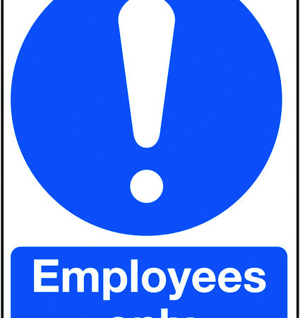 PH01449R - 420x297mm Employees Only - Rigid