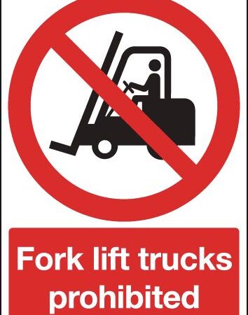 PH01650R - 297x210mm Fork lift trucks prohibited - Rigid