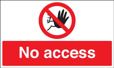 PH02136D - 450x600mm No access stanchion sign