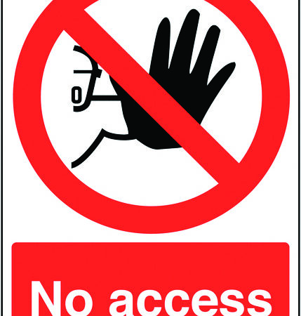 PH02149R - 420x297mm No Access - Rigid