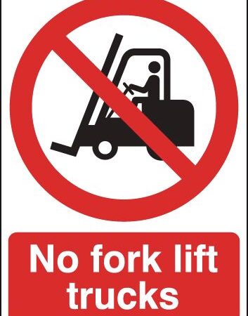 PH03449R - 420x297mm No Forklift Trucks - Rigid