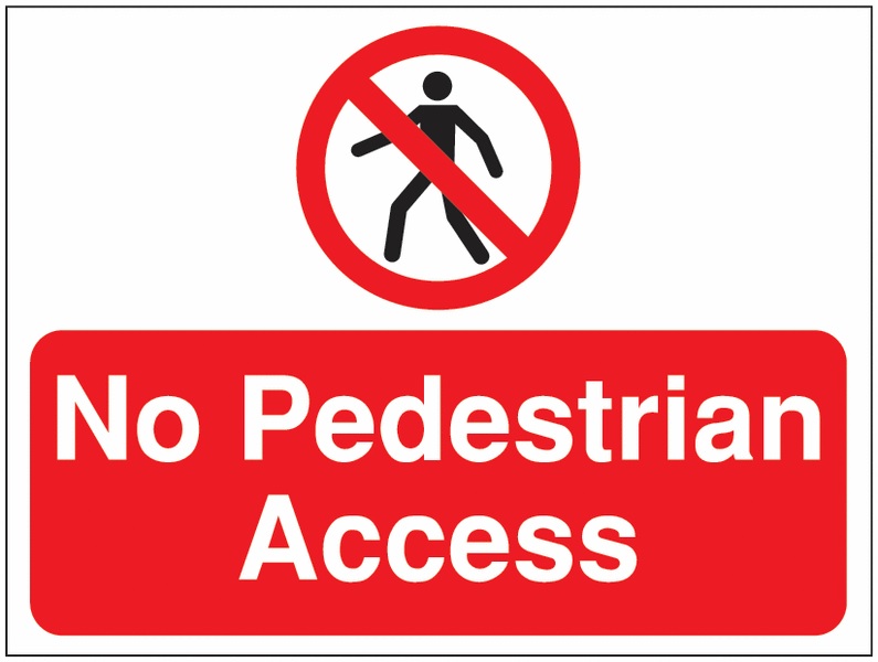 PH04236D - 450x600mm No pedestian access stanchion sign