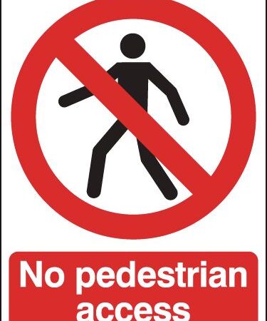 PH04249R - 420x297mm No pedestrian access - Rigid