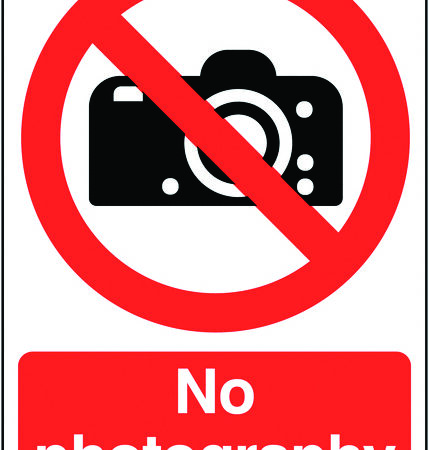 PH04549R - 420x297mm No Photography - Rigid