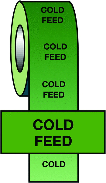 PIT09 - 50mmx33m Cold Feed BS Pipeline Marking & Identification Tape