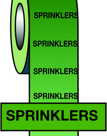PIT14 - 150mmx33m Sprinklers BS Pipeline Marking & Identification Tape