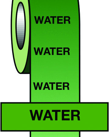 PIT17 - 50mmx33m Water BS Pipeline Marking & Identification Tape
