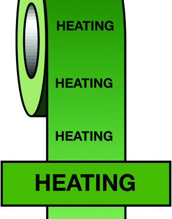 PIT19 - 50mmx33m Heating BS Pipeline Marking & Identification Tape