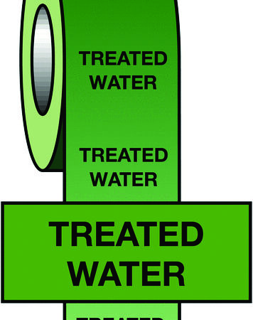 PIT23 - 50mmx33m Treated Water BS Pipeline Marking & Identification Tape