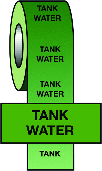 PIT25 - 50mmx33m Tank Water BS Pipeline Marking & Identification Tape