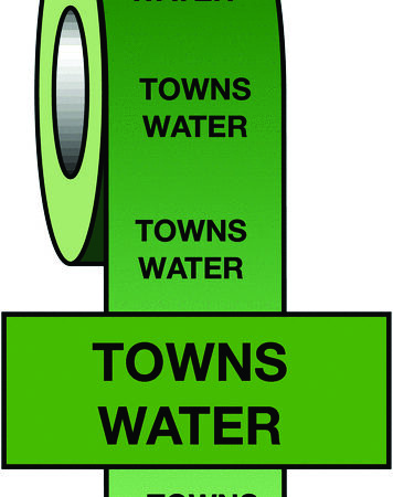 PIT31 - 50mmx33m Towns Water BS Pipeline Marking & Identification Tape