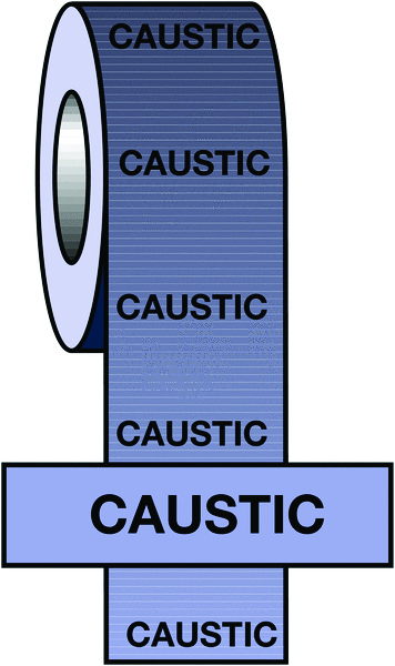 PIT41 - 50mmx33m Caustic BS Pipeline Marking & Identification Tape