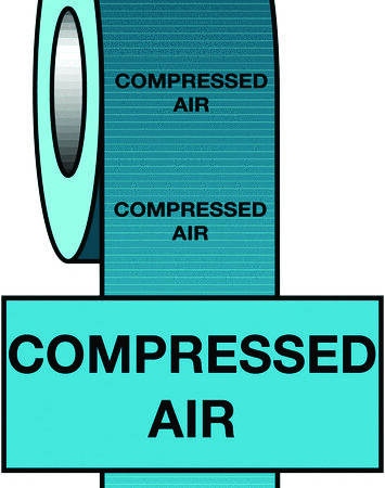 PIT44 - 150mmx33m Compressed Air BS Pipeline Marking & Identification Tape