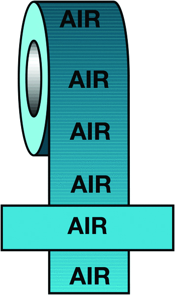 PIT46 - 150mmx33m Air BS Pipeline Marking & Identification Tape