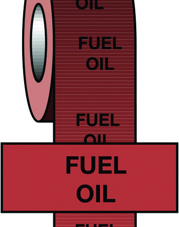 PIT51 - 50mmx33m Fuel Oil BS Pipeline Marking & Identification Tape