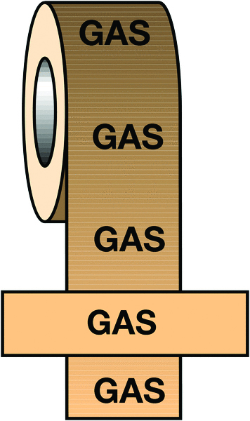 PIT59 - 50mmx33m Gas BS Pipeline Marking & Identification Tape