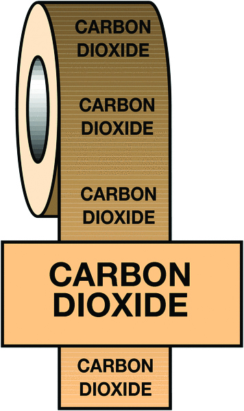 PIT65 - 50mmx33m Carbon Dioxide BS Pipeline Marking & Identification Tape