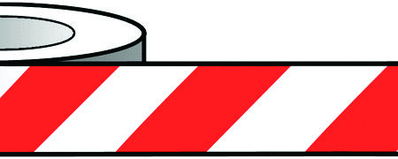 RT50 - Reflective Self Adhesive Tape - 50mm x 25m Red & White