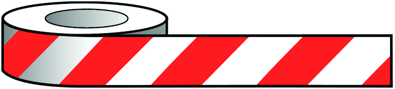 RT50 - Reflective Self Adhesive Tape - 50mm x 25m Red & White