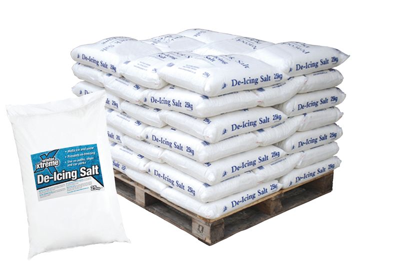 SALT1 - White De-Icing Salt 25kg - Pallet of 40 Bags