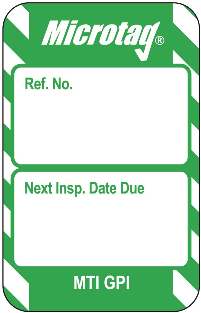 SCF13G - Scafftag Microtag Next Inspection Date Inserts Green Pack of 20