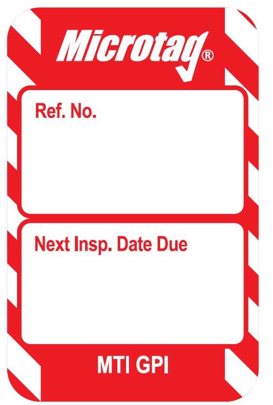 SCF13R - Scafftag Microtag Next Inspection Date Inserts Red Pack of 20
