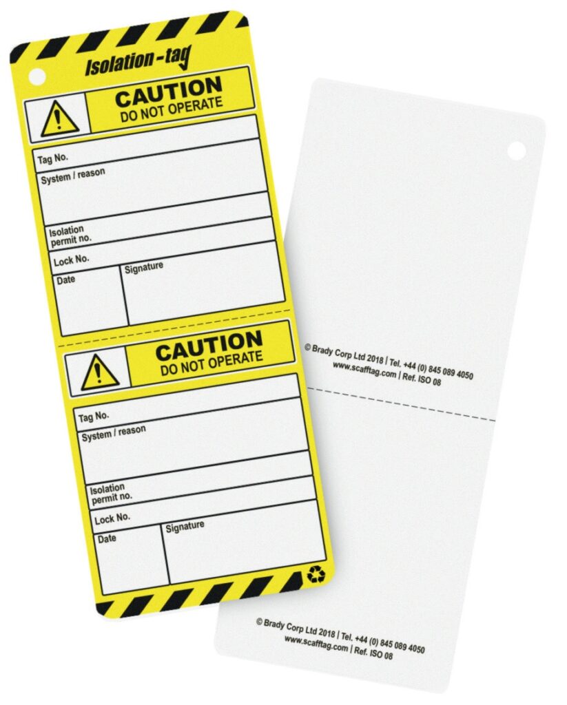 SCF23 - Scafftag Isotag Isolation Tag Pack of 10