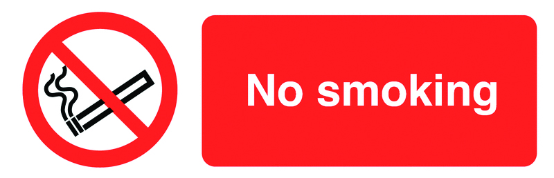 SLK13 - 50x150mm No Smoking - Pk of 6