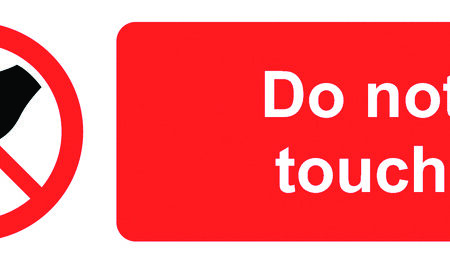 SLK20 - 50x150mm Do Not Touch - Pk of 6