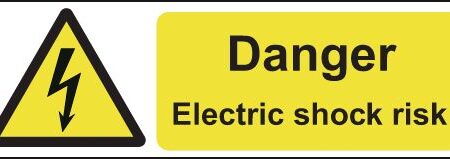 SLK3 - 50x150mm Danger Electric Shock Risk - Pk of 6
