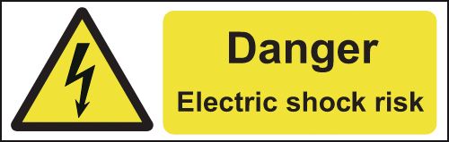 SLK3 - 50x150mm Danger Electric Shock Risk - Pk of 6