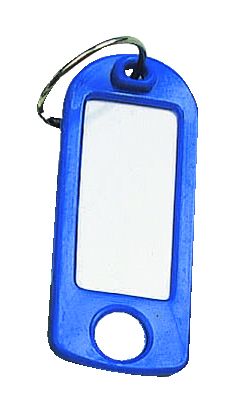 SL-A2-BLUE - Key Tags with Hanging Hole Pk of 25 - Blue