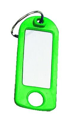 SL-A2-GREEN - Key Tags with Hanging Hole Pk of 25 - Green