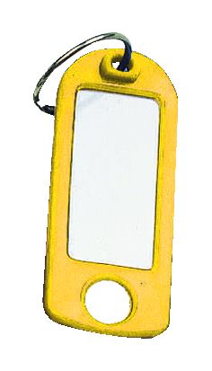 SL-A2-YELLOW - Key Tags with Hanging Hole Pk of 25 - Yellow
