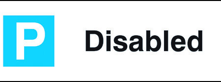 TRAF1200RP - 200x600mm Disabled Parking Sign - Rigid