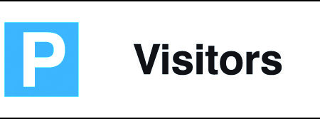 TRAF1201RP - 200x600mm Visitors Parking Sign - Rigid