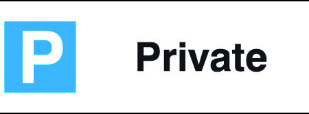 TRAF1203RP - 200x600mm Private Parking Sign - Rigid