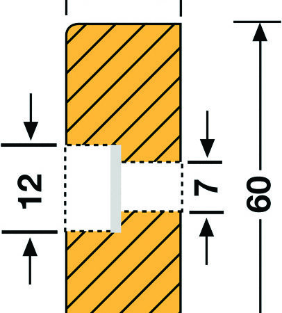 TRAF179 - Foam Surface Protection - Rectangle - 1m length (3 pre-drilled holes)