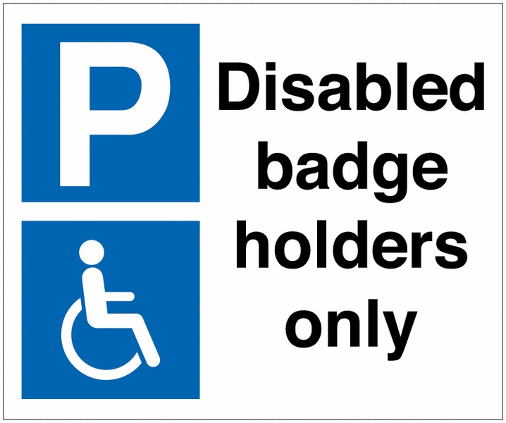 TRF0309BFAGP - 330x400 Disabled badge holders only